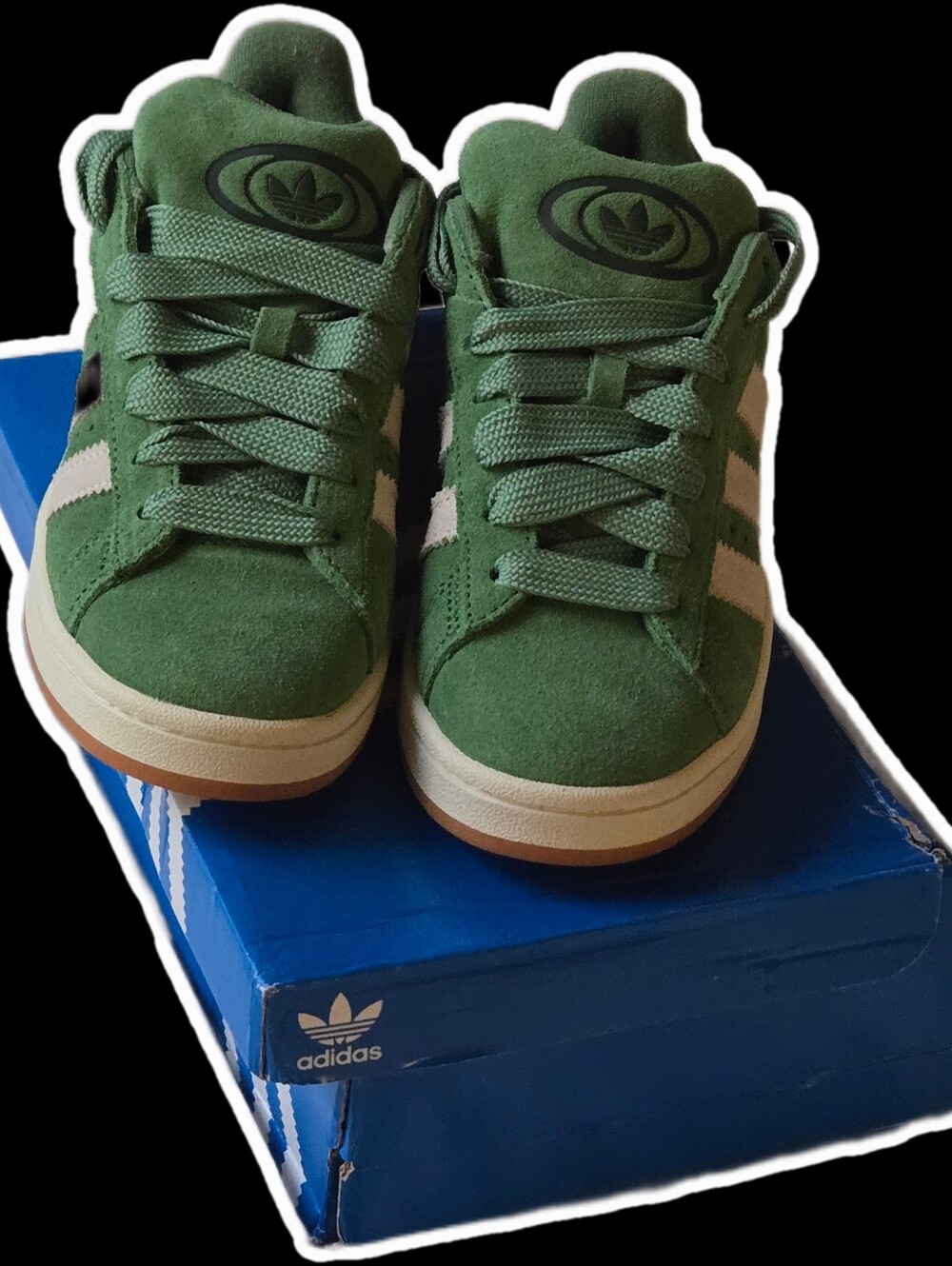 NIB Adidas Originals Campus 00s W Green Suede Sneakers Women's 6.5 - Picture 6 of 9
